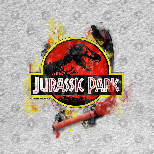 Jurassic - JP T-Rex Movie Flare Logo by Jurassic Merch